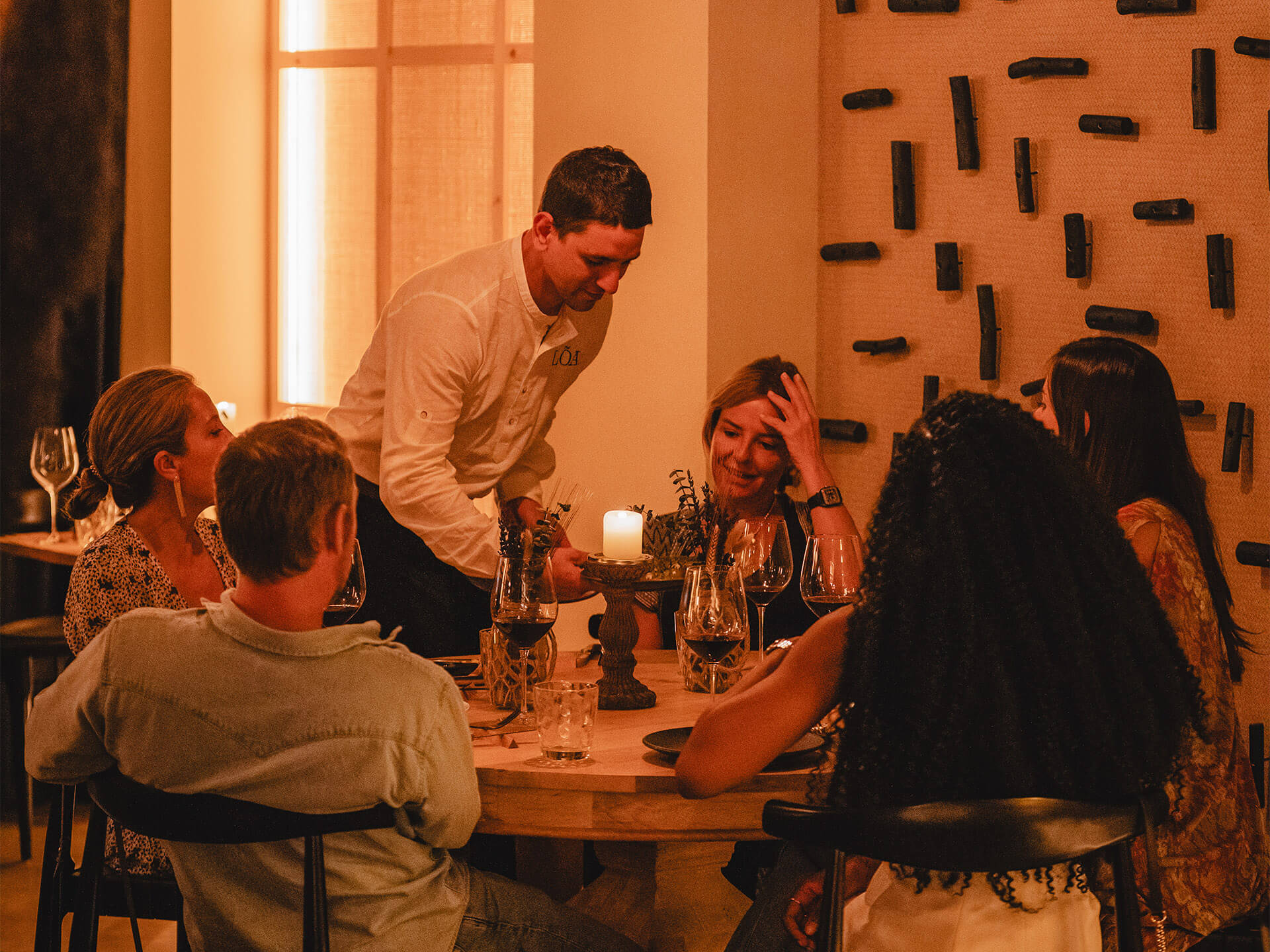 Disfrutando de alta gastronomia y seleccion de vinos en Loa Palma