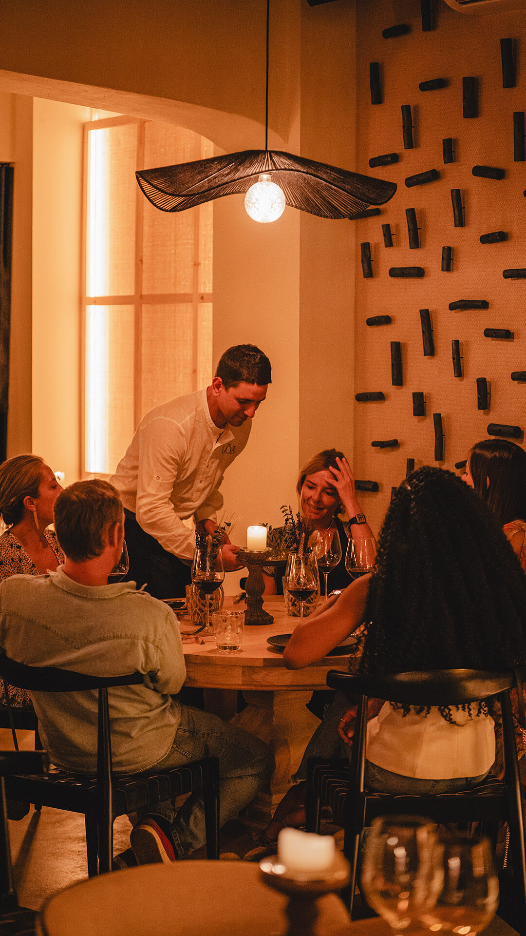 M Disfrutando de alta gastronomia y seleccion de vinos en Loa Palma